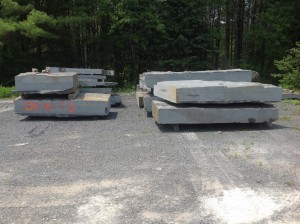Blocks sawn from the quarry